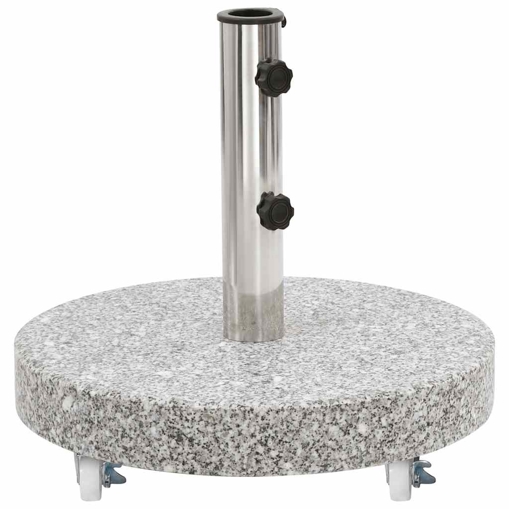 vidaXL Parasol Base Granite 30 kg Round Grey