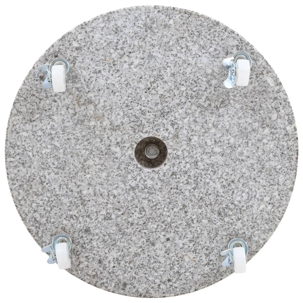 vidaXL Parasol Base Granite 30 kg Round Grey