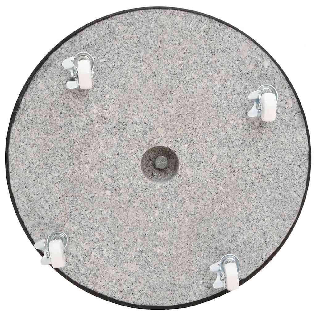 vidaXL Parasol Base Granite 30 kg Round Black