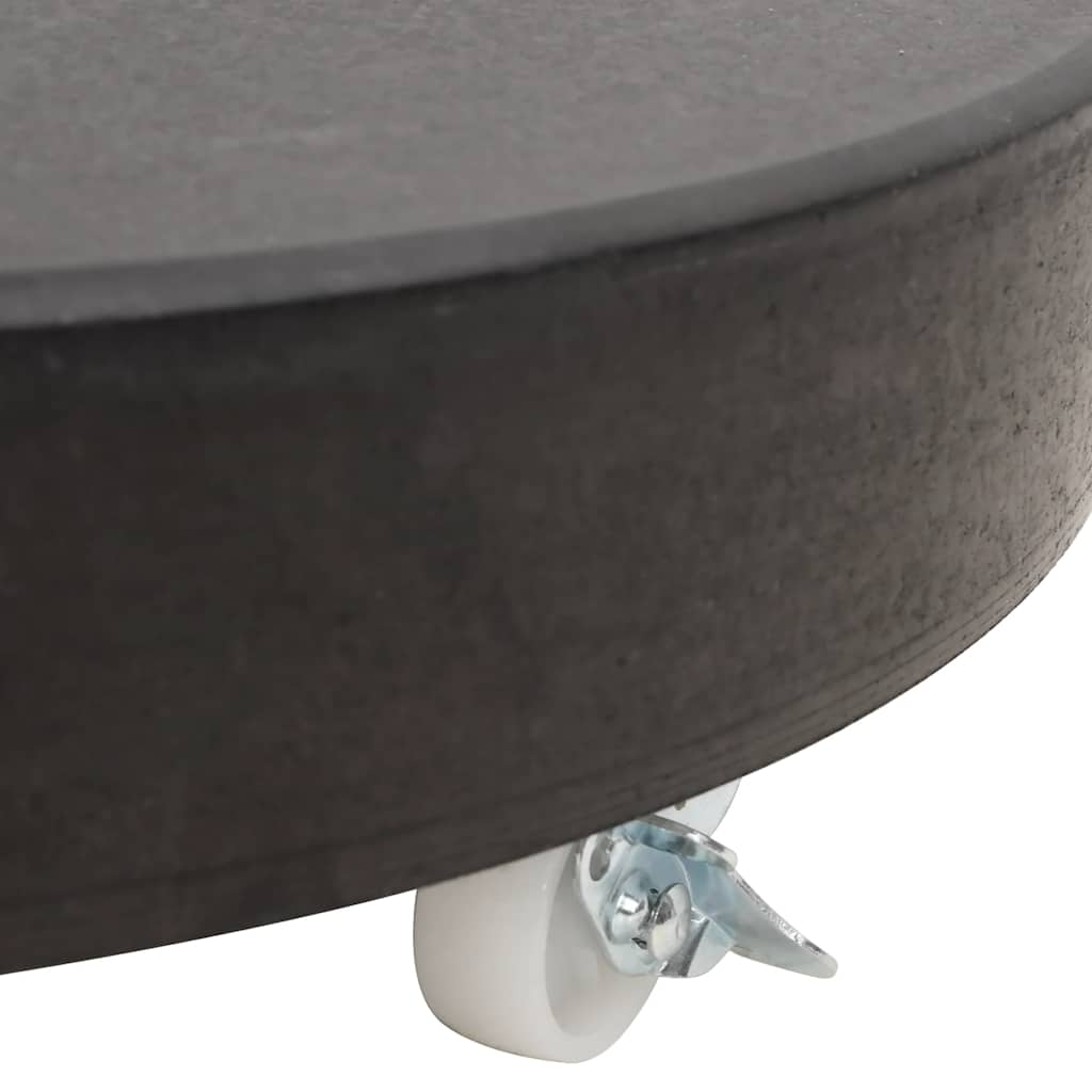 vidaXL Parasol Base Granite 30 kg Round Black