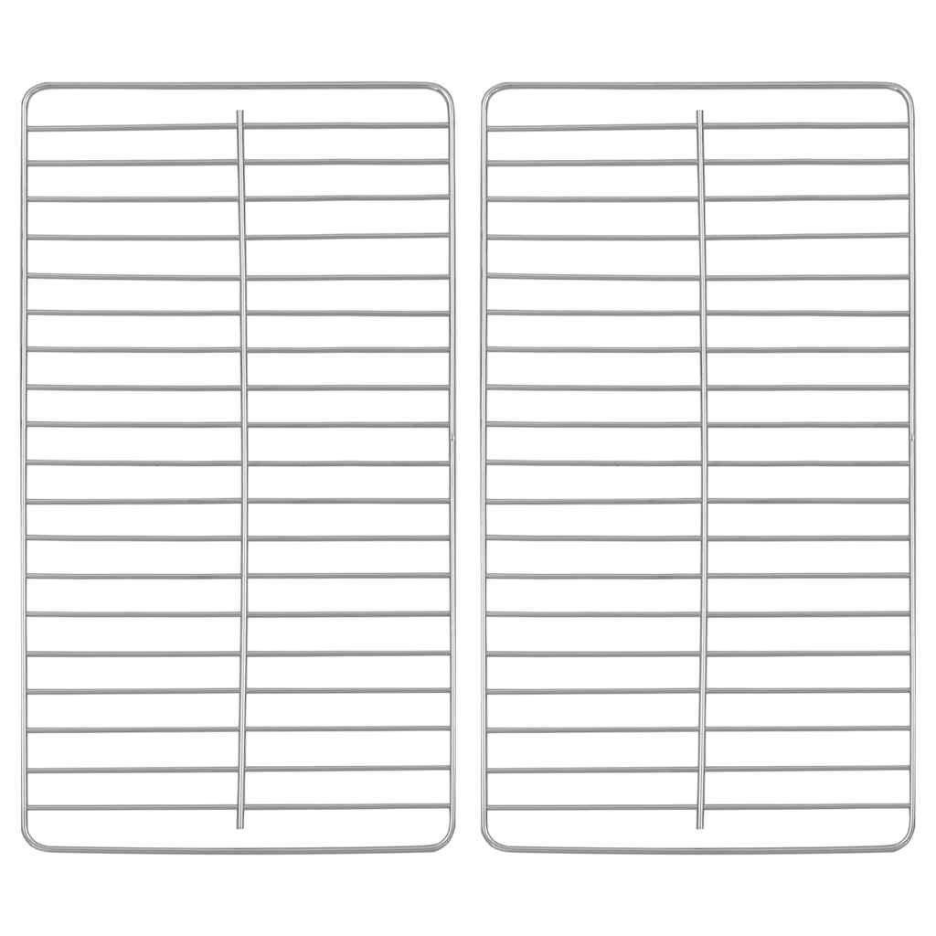 Portable Tabletop Charcoal BBQ Grill Stainless Steel Double Grids