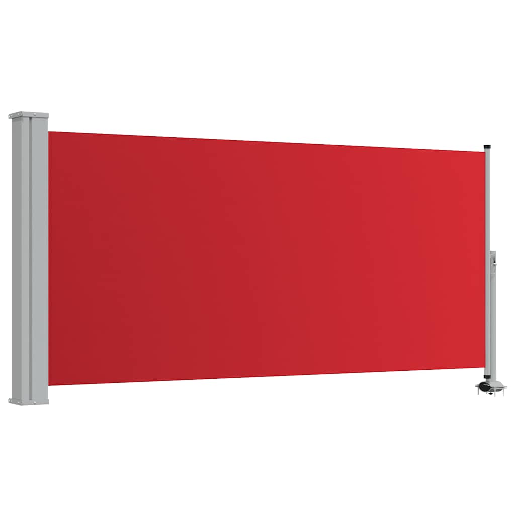 Patio Retractable Side Awning 120x300 cm Red