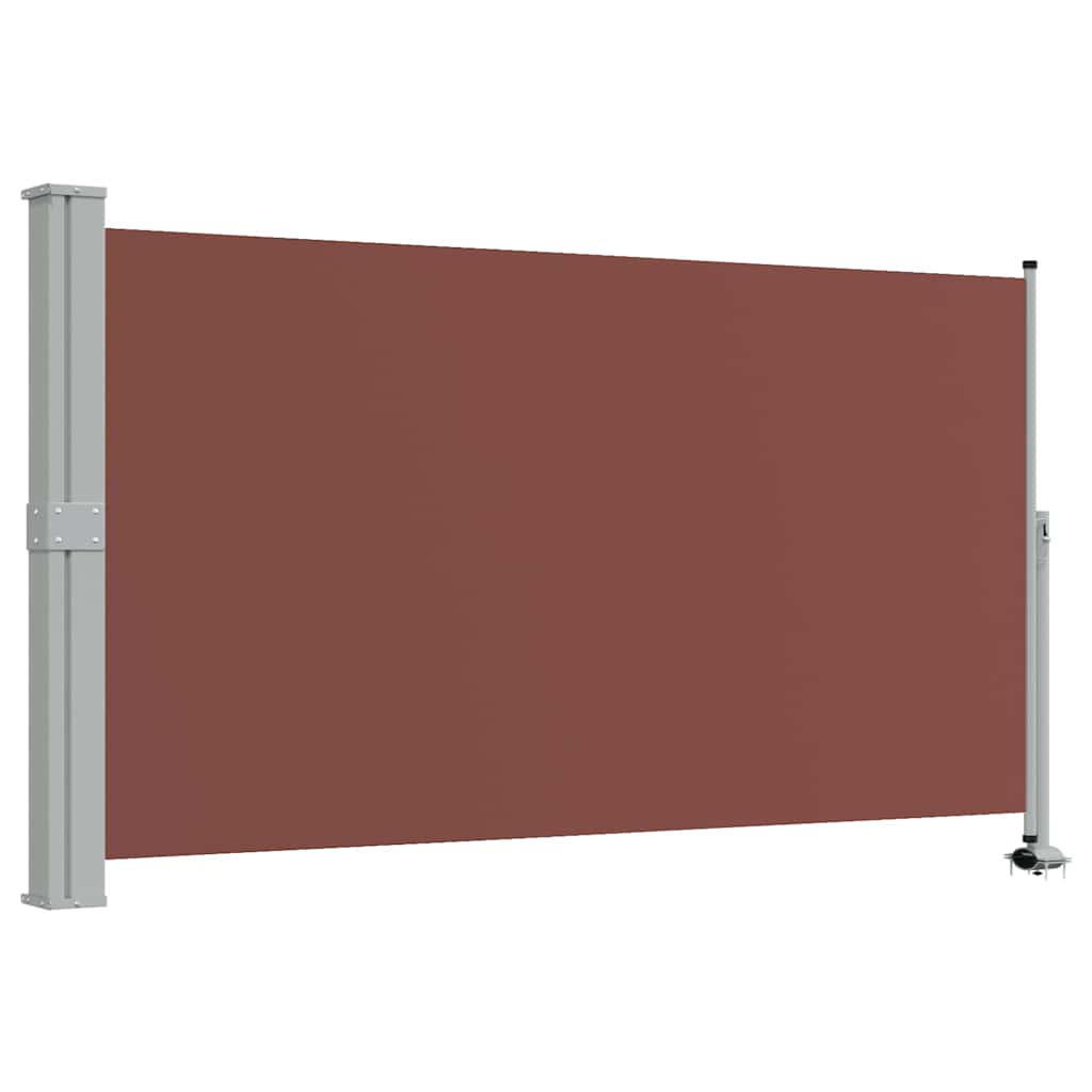 Patio Retractable Side Awning 140 x 300 cm Brown