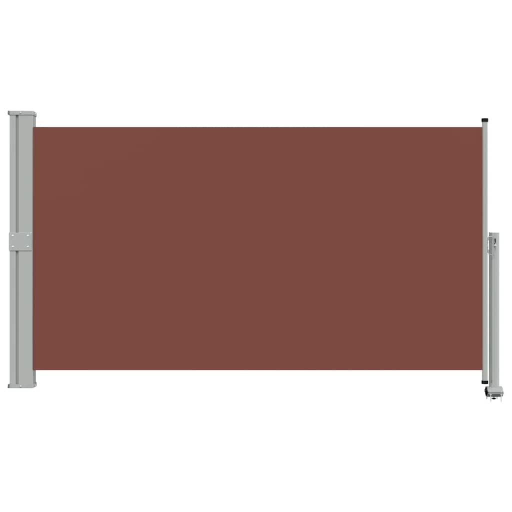 Patio Retractable Side Awning 140 x 300 cm Brown