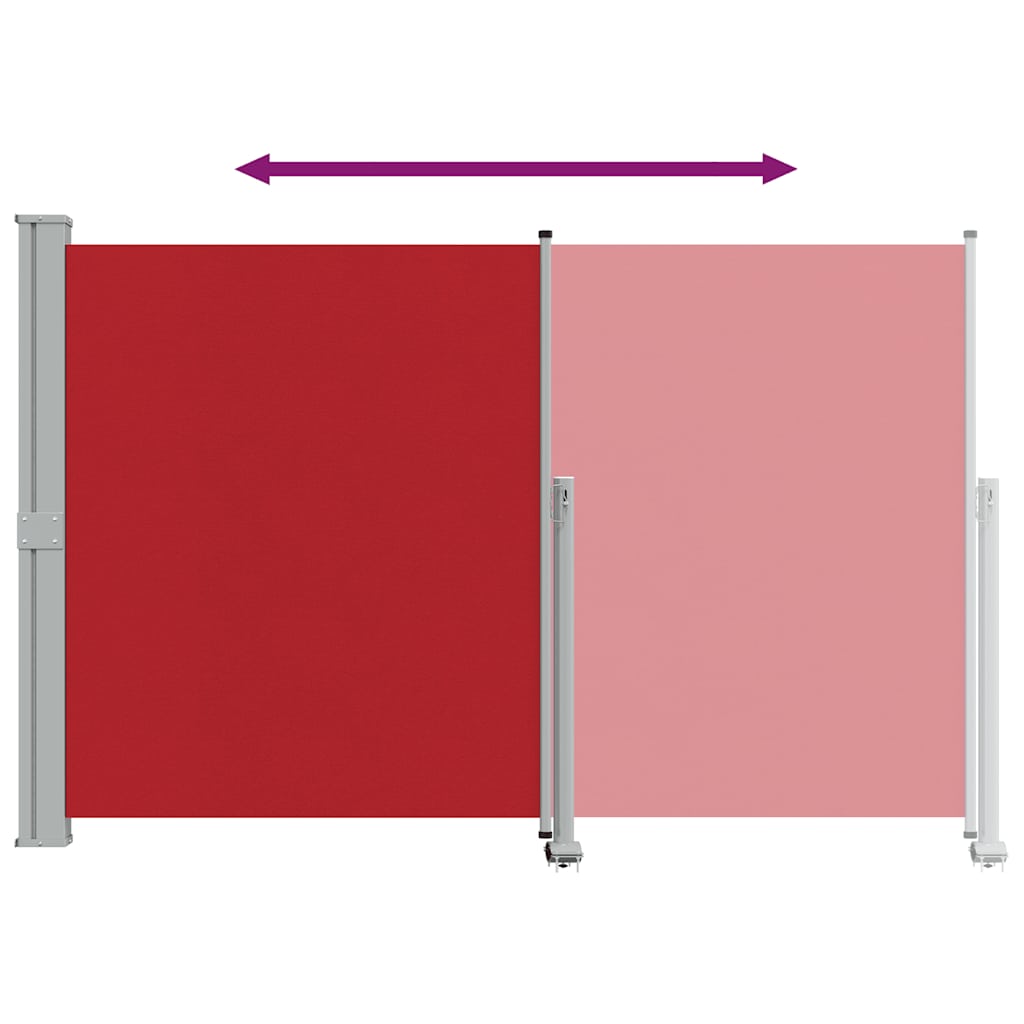 Patio Retractable Side Awning 160x300 cm Red