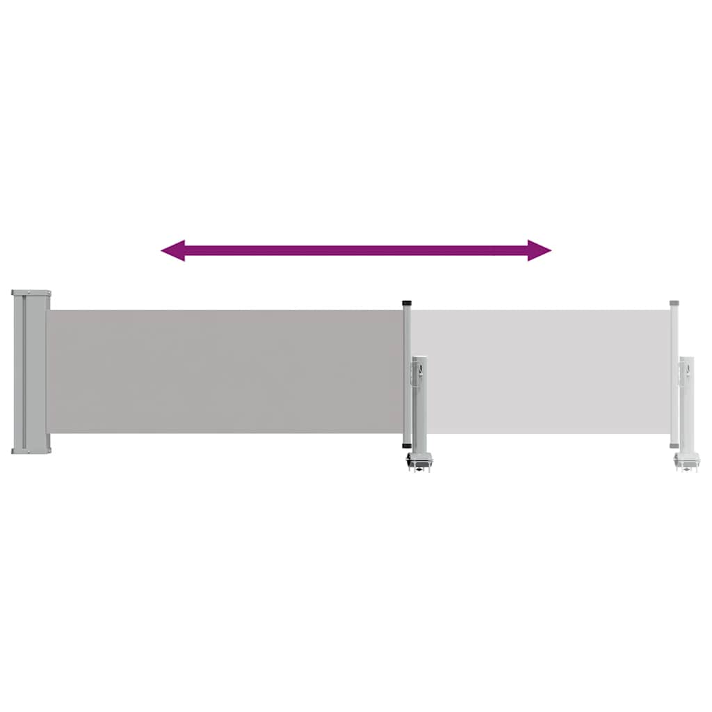 Patio Retractable Side Awning 60x300 cm Grey