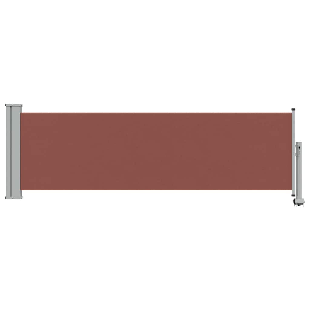Patio Retractable Side Awning 80x300 cm Brown