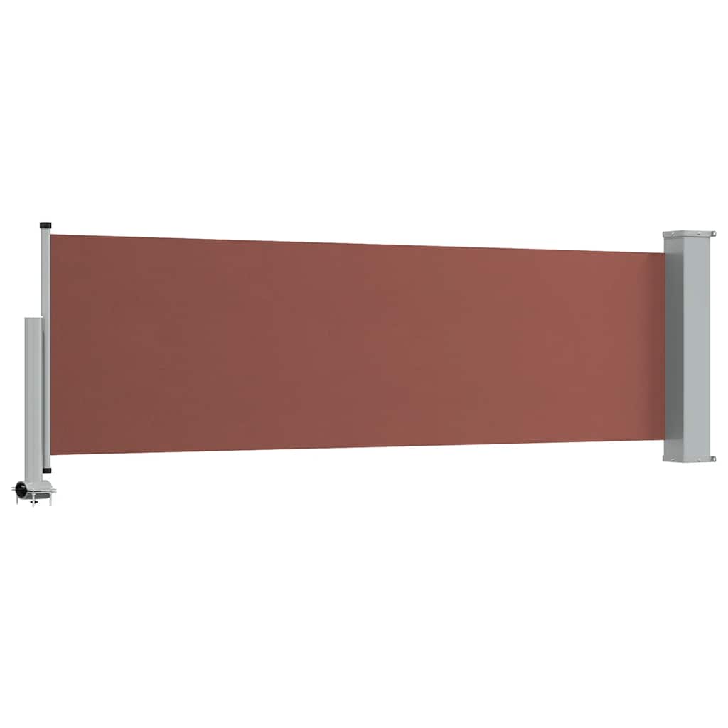 Patio Retractable Side Awning 80x300 cm Brown
