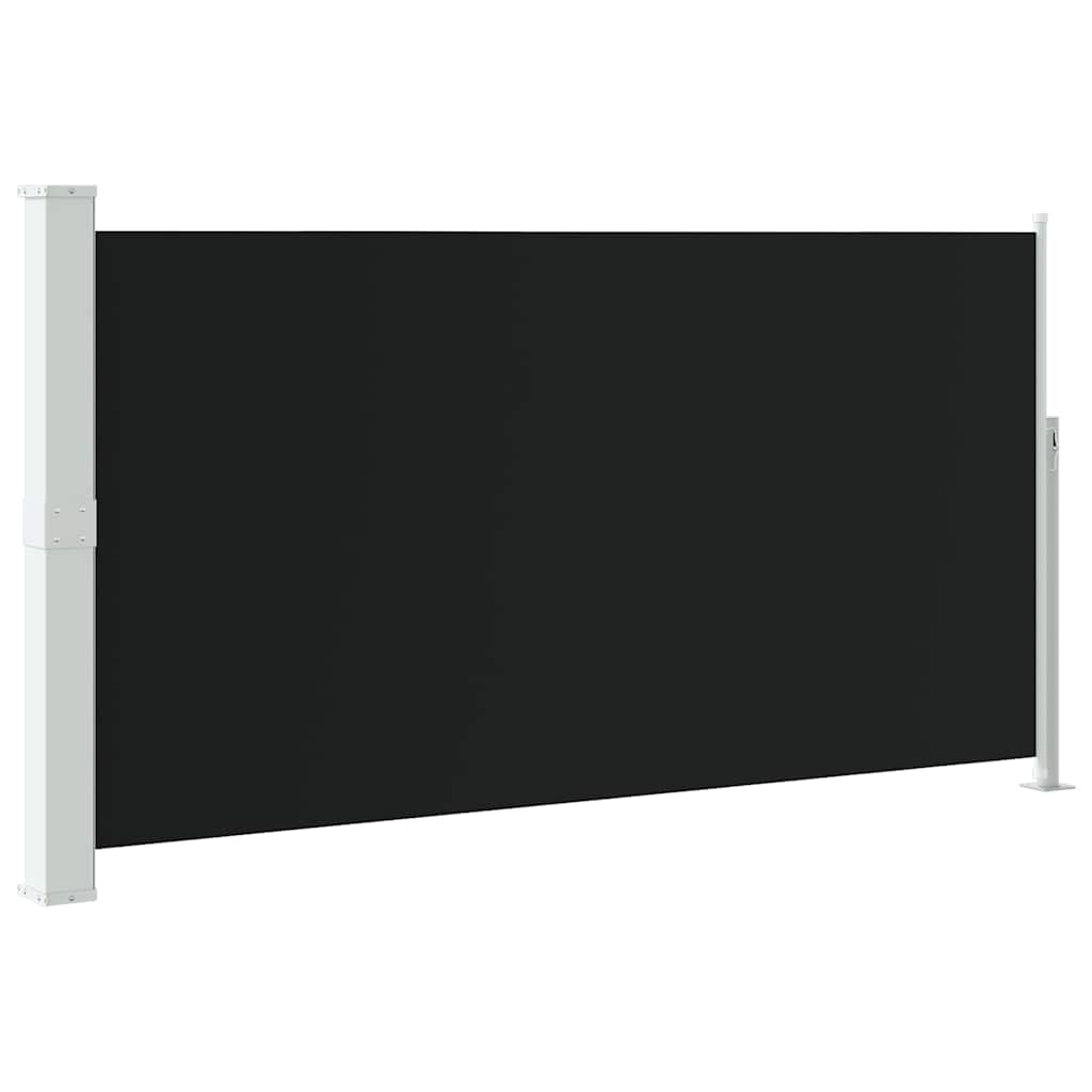 Side Awning | Black | Polyester with PU coating, Powder Coated Steel