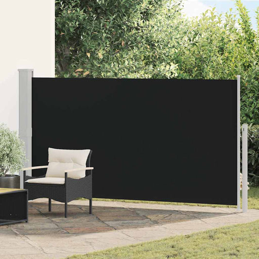 48364 vidaXL Patio Retractable Side Awning 170x300 cm Black