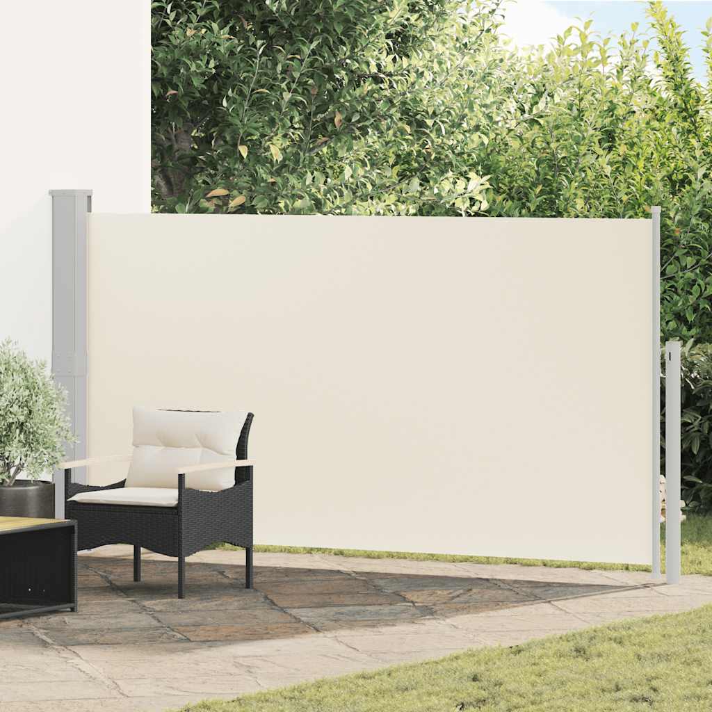 Side Awning | Cream fabric with grey steel cover