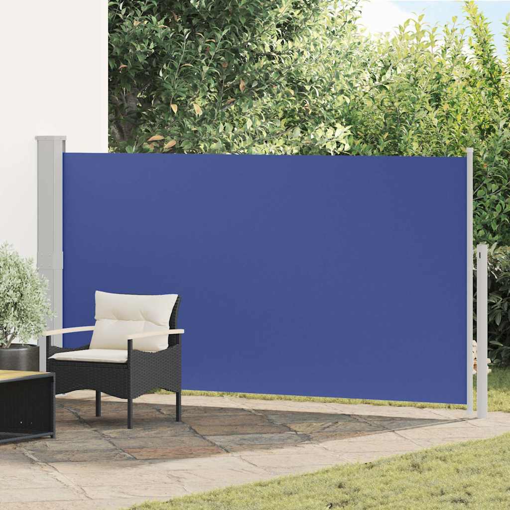 48366 vidaXL Patio Retractable Side Awning 170x300 cm Blue