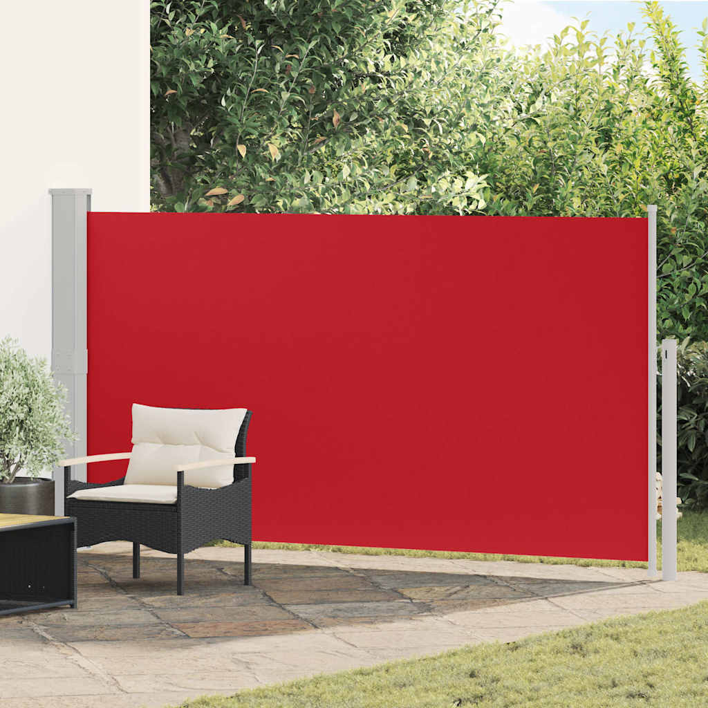 48367 vidaXL Patio Retractable Side Awning 170x300 cm Red