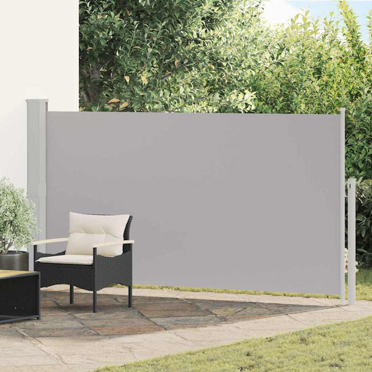 48368 vidaXL Patio Retractable Side Awning 170x300 cm Grey