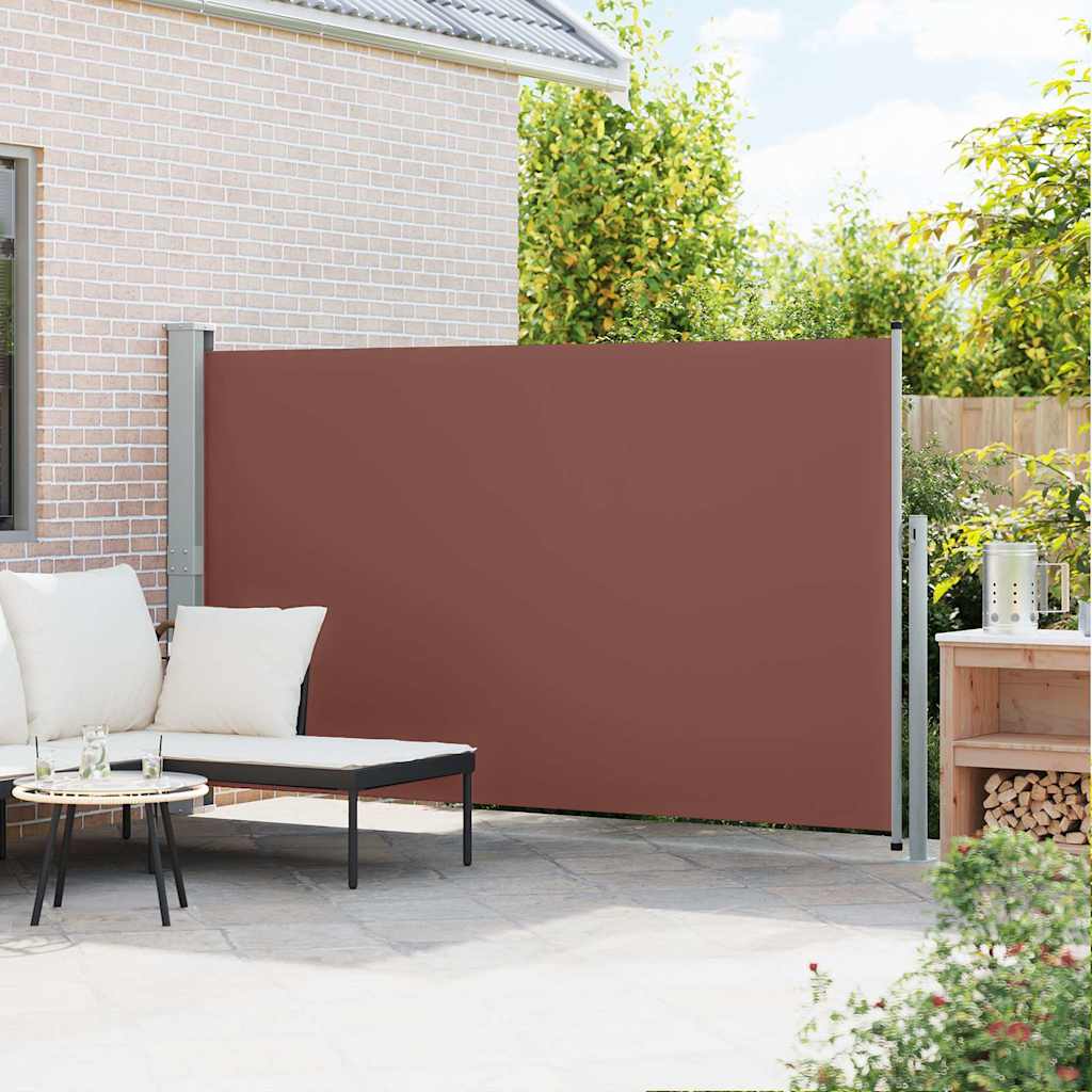 48369 vidaXL Patio Retractable Side Awning 170x300 cm Brown