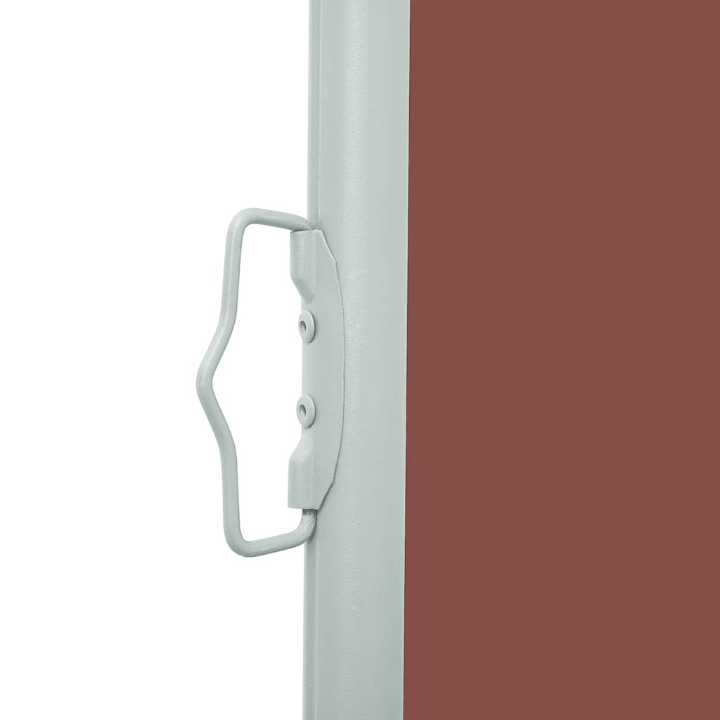 Side Awning | Brown fabric with grey steel cover