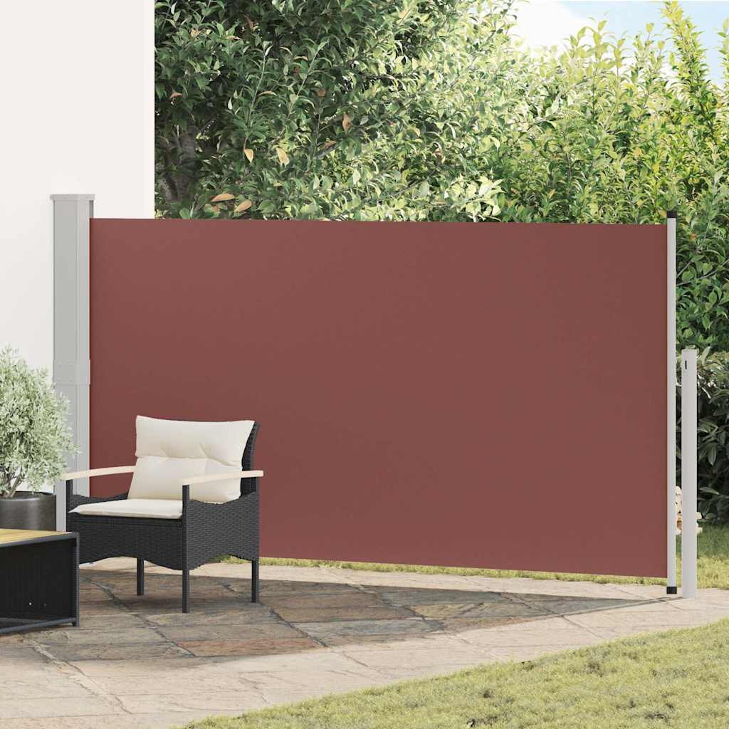 48369 vidaXL Patio Retractable Side Awning 170x300 cm Brown