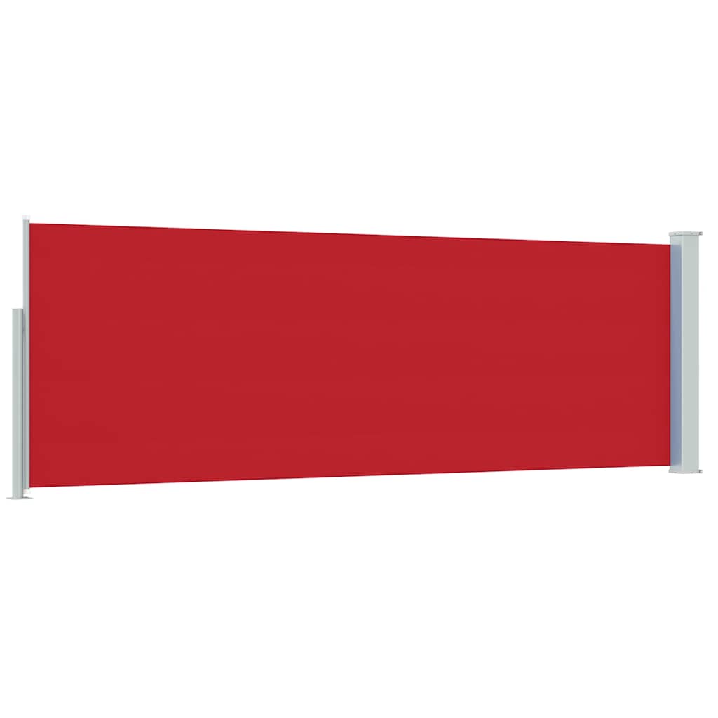 Patio Retractable Side Awning 100x314 cm Red