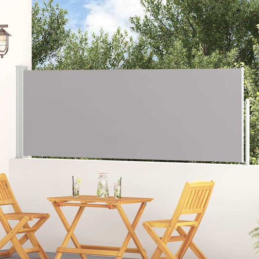 48374 vidaXL Patio Retractable Side Awning 100x300 cm Grey