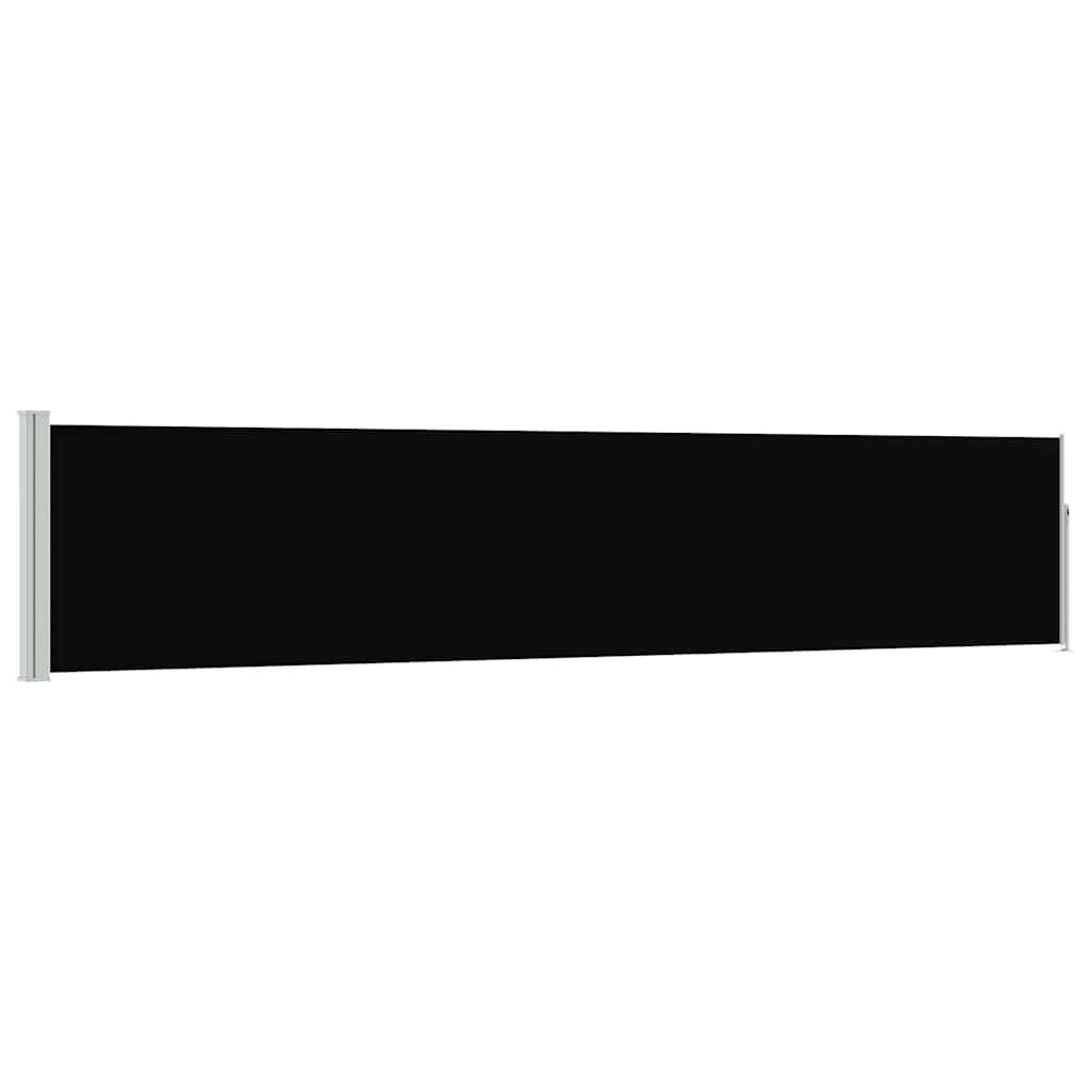 Patio Retractable Side Awning 100x500 cm Black