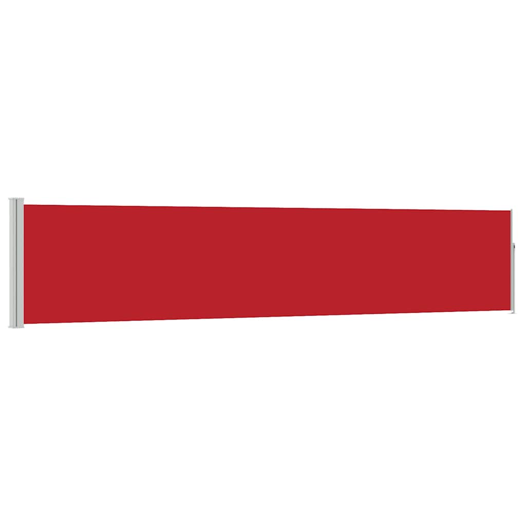 Patio Retractable Side Awning 100x514 cm Red