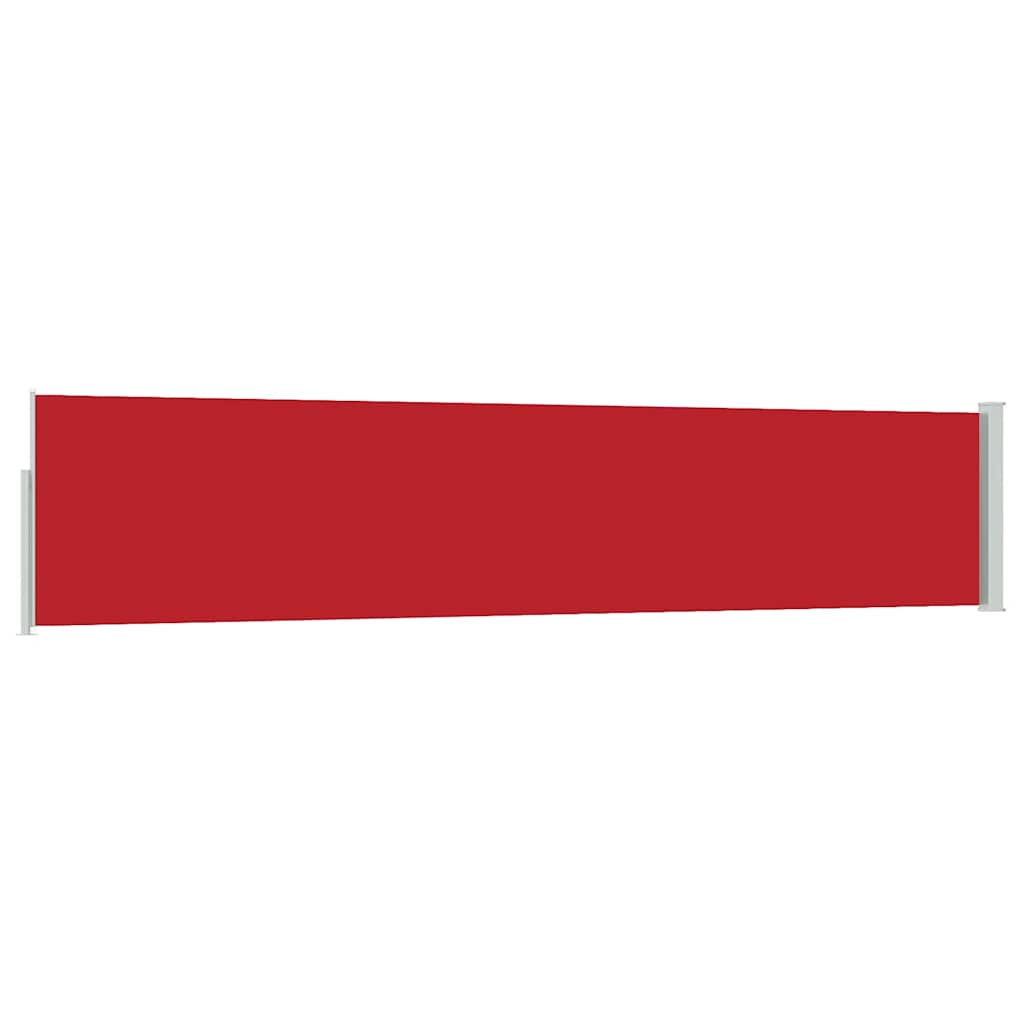 Patio Retractable Side Awning 100x500 cm Red