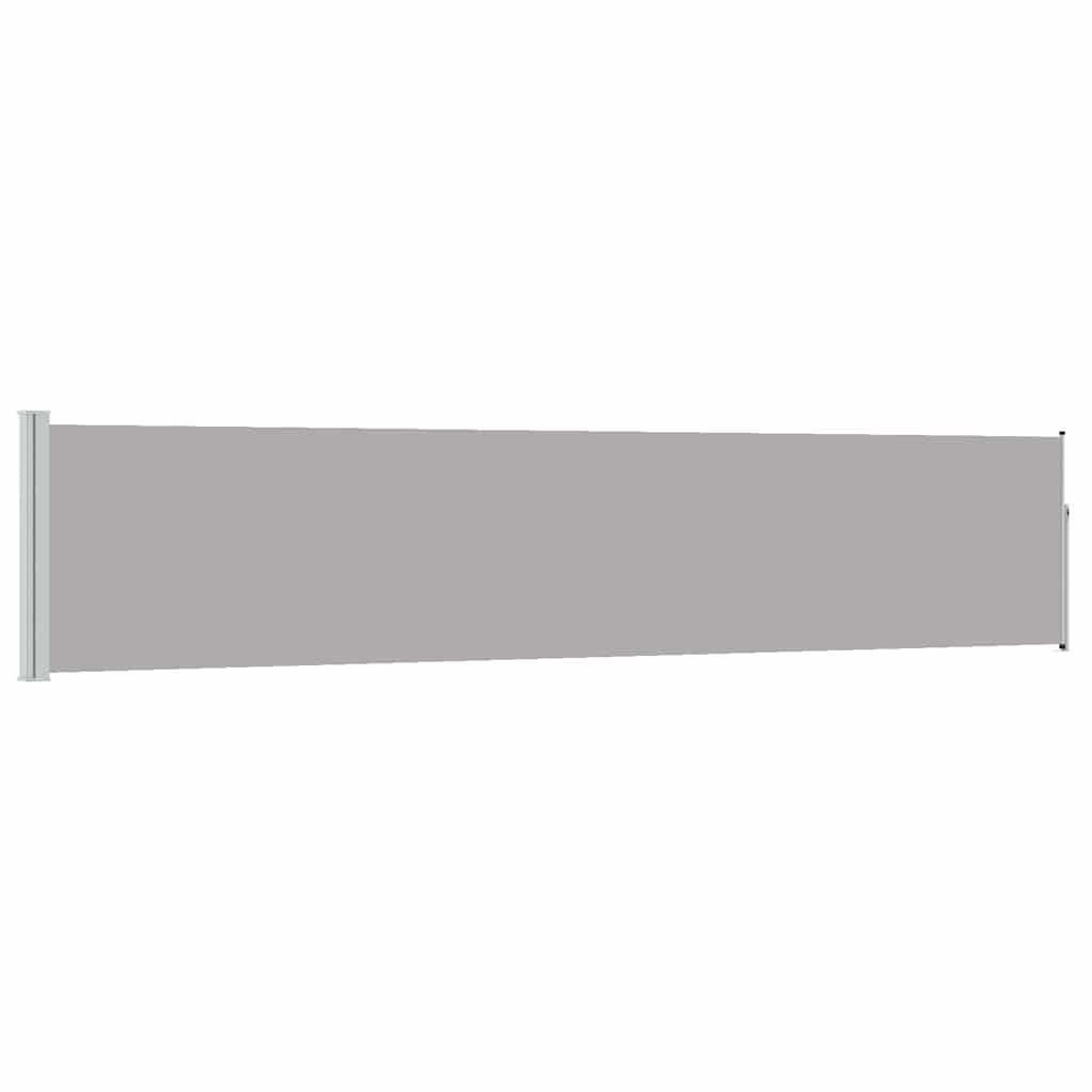Patio Retractable Side Awning 100x500 cm Grey