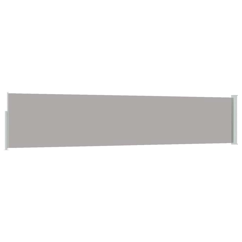 Patio Retractable Side Awning 100x500 cm Grey