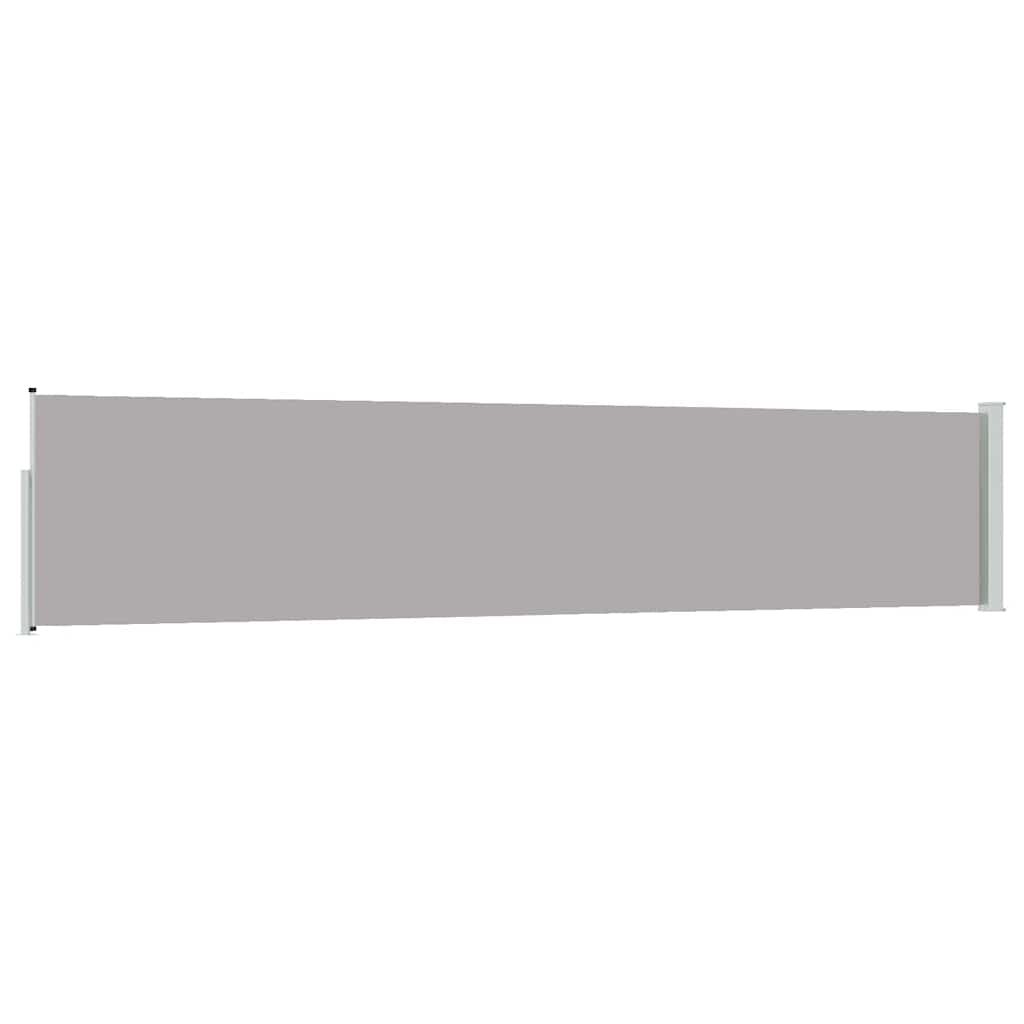 Patio Retractable Side Awning 100x500 cm Grey