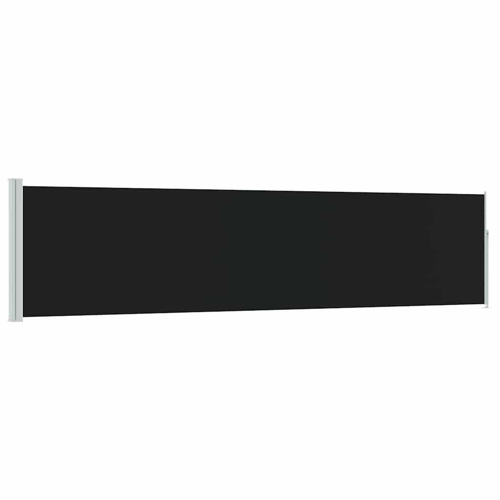 Patio Retractable Side Awning 120x500 cm Black