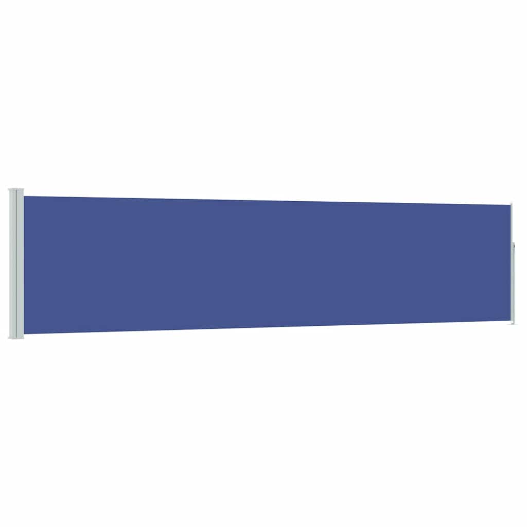 Patio Retractable Side Awning 120x500 cm Blue