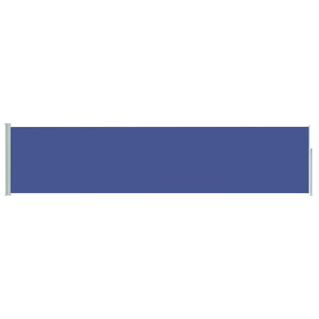 Patio Retractable Side Awning 120x500 cm Blue