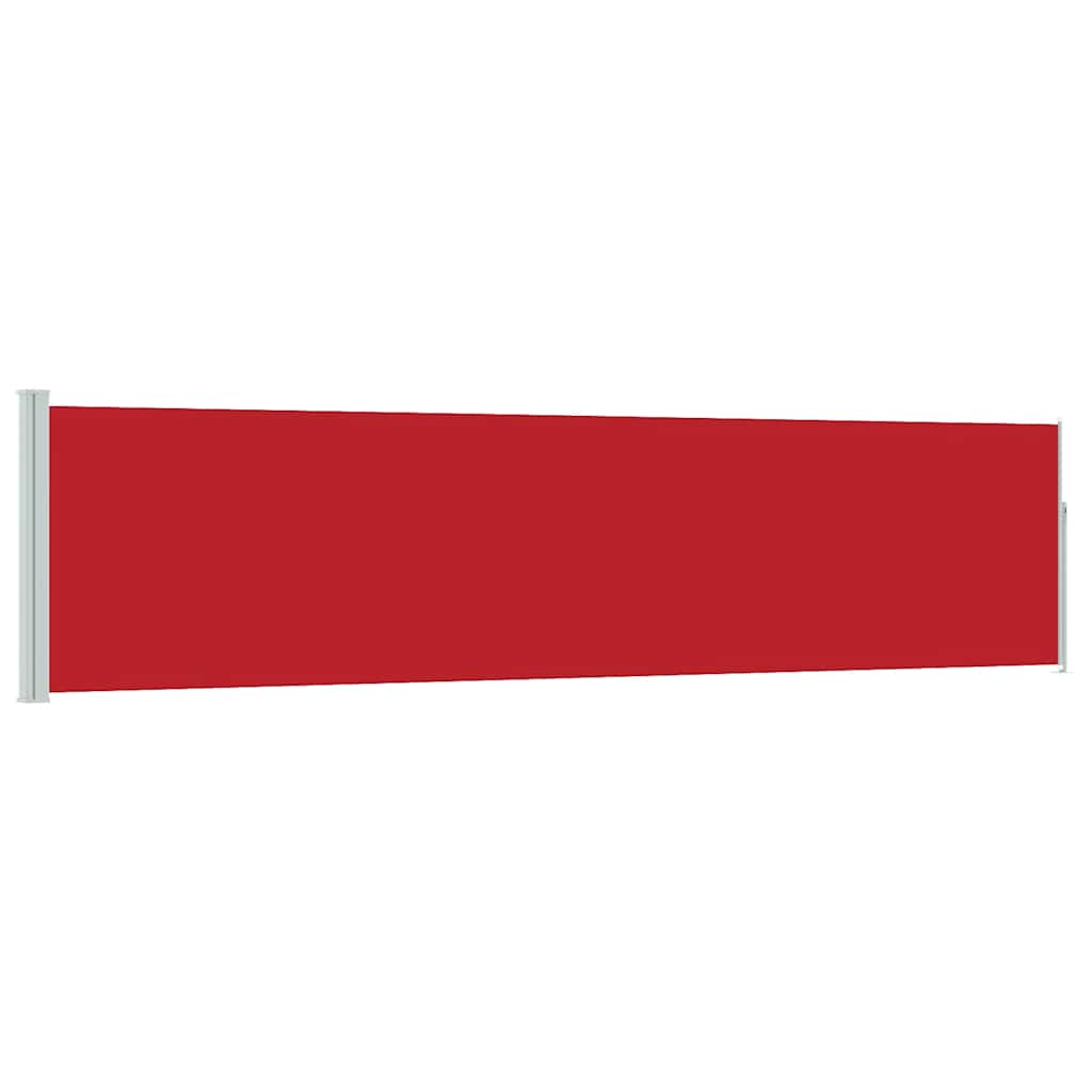 Patio Retractable Side Awning 120x500 cm Red