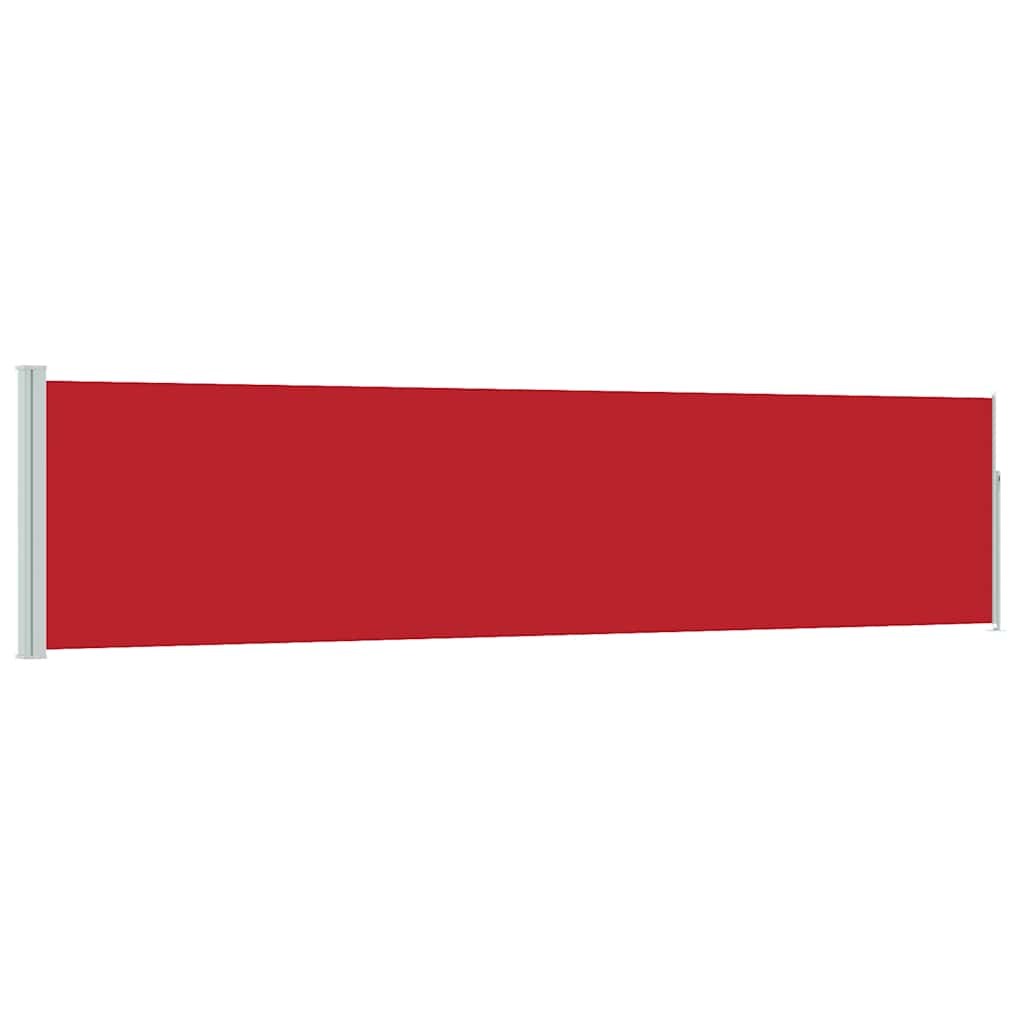 Side Awning | Red | Polyester with PU coating, powder-coated steel