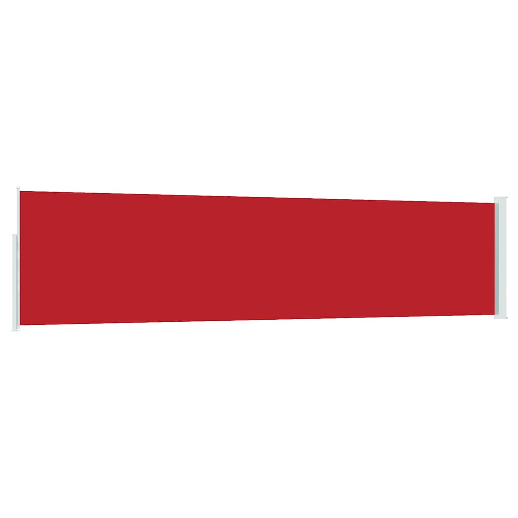 Patio Retractable Side Awning 120x500 cm Red