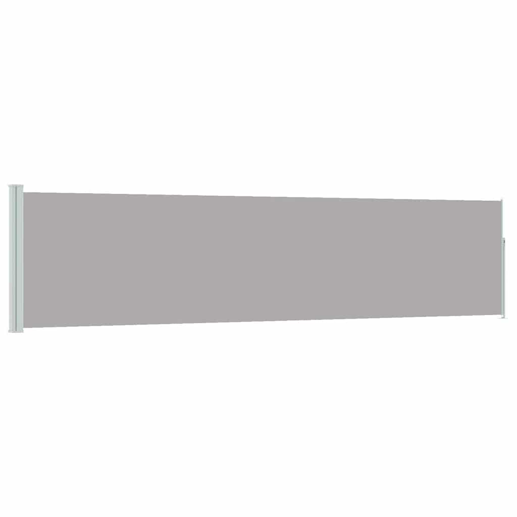 Patio Retractable Side Awning 120x500 cm Grey