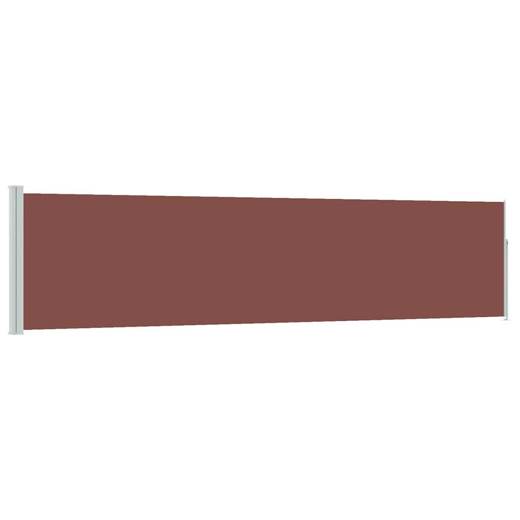Patio Retractable Side Awning 120x500 cm Brown