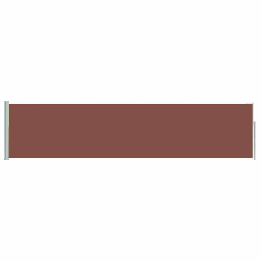 Side Awning | Brown | Polyester with PU coating, Powder-coated steel