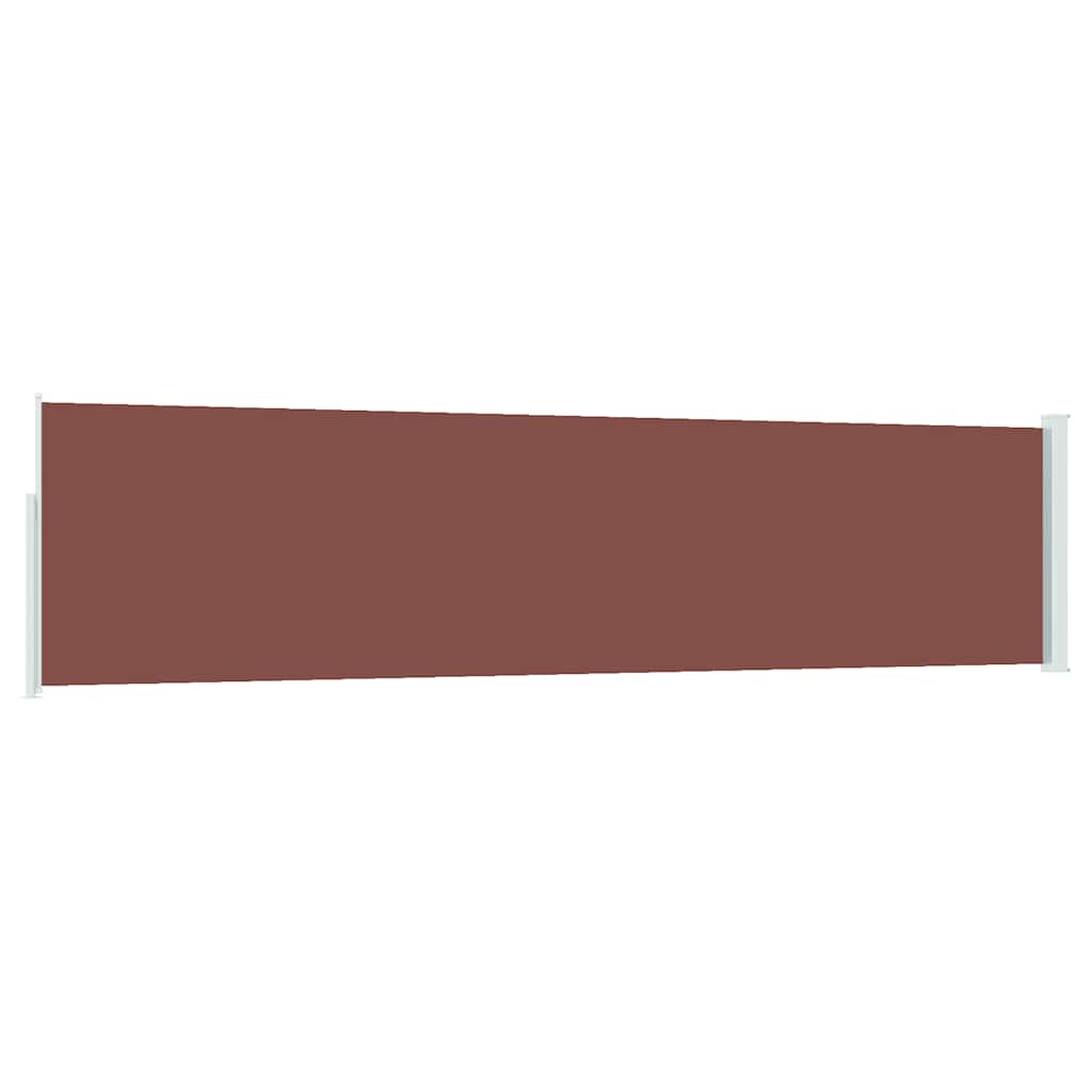 Side Awning | Brown | Polyester with PU coating, Powder-coated steel