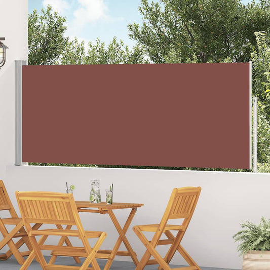 Patio Retractable Side Awning 120x500 cm Brown