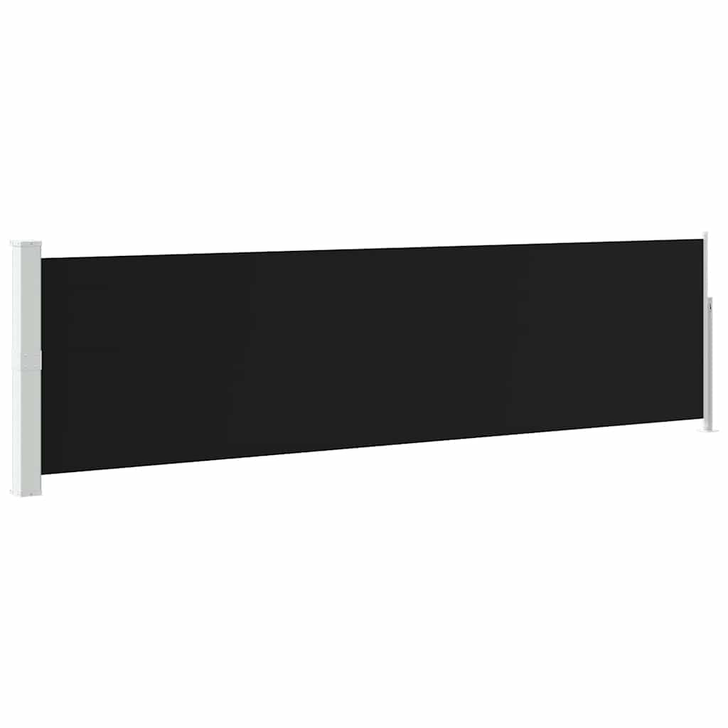 Patio Retractable Side Awning 140x500 cm Black