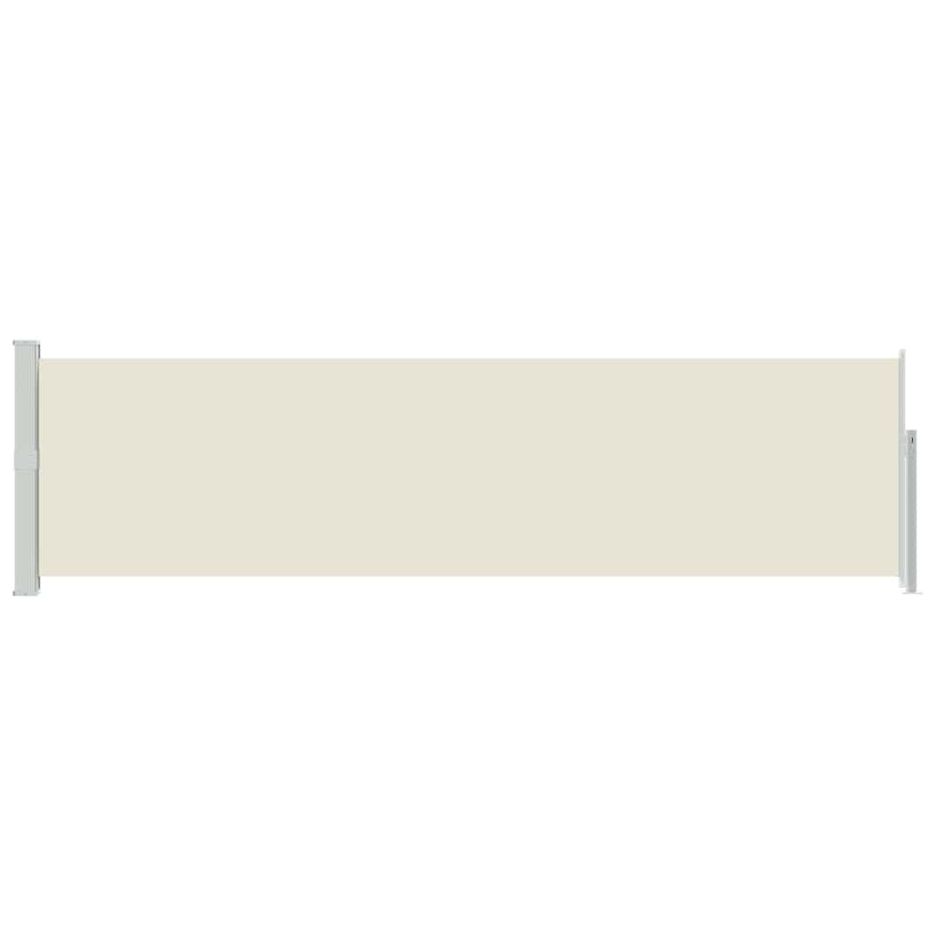 Patio Retractable Side Awning 140x500 cm Cream