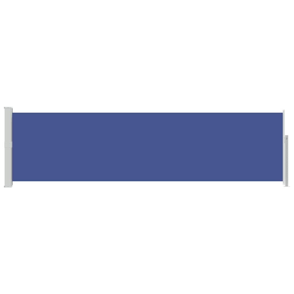 Patio Retractable Side Awning 140x500 cm Blue