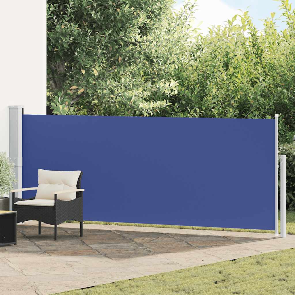 Side Awning | Blue | Polyester fabric | 140x500 cm |  Retractable