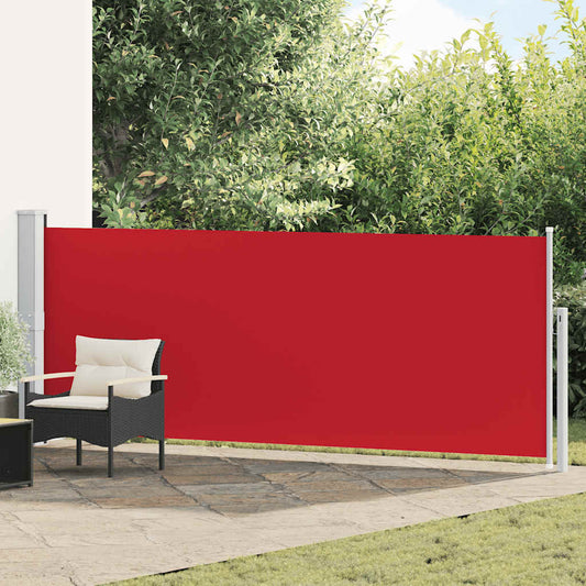 Patio Retractable Side Awning 140x500 cm Red