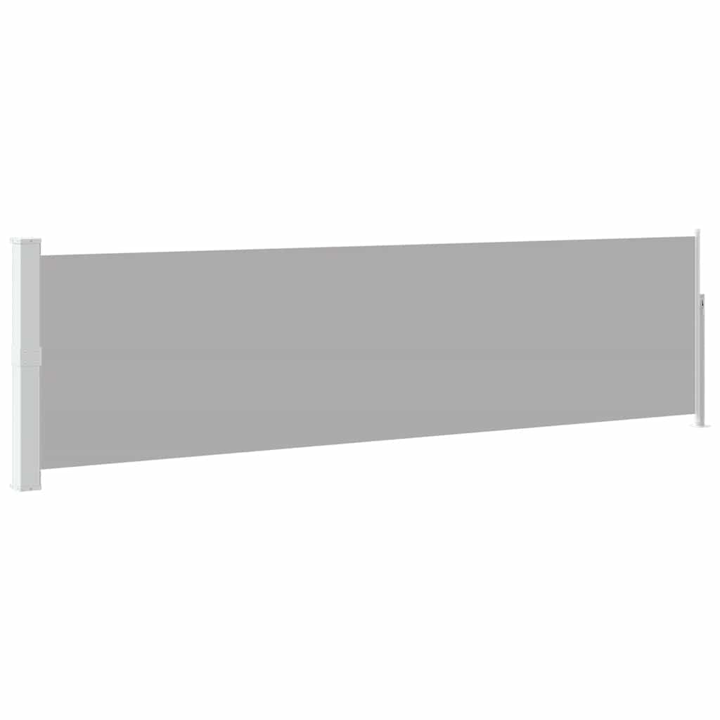 Side Awning | Grey | Polyester, Powder-Coated Steel | 140 x 500 cm