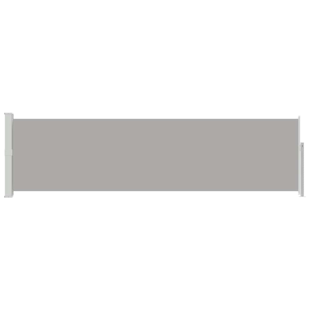 Patio Retractable Side Awning 140x500 cm Grey