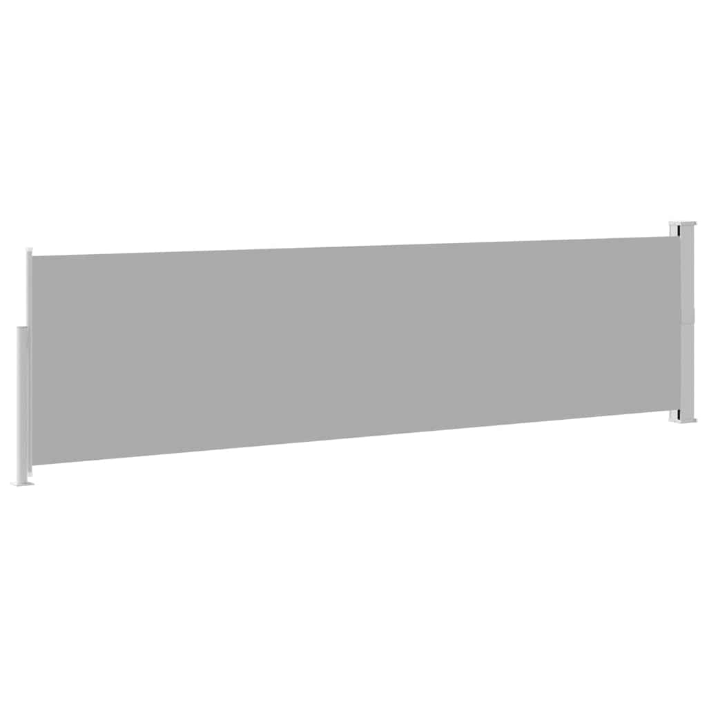 Patio Retractable Side Awning 140x500 cm Grey