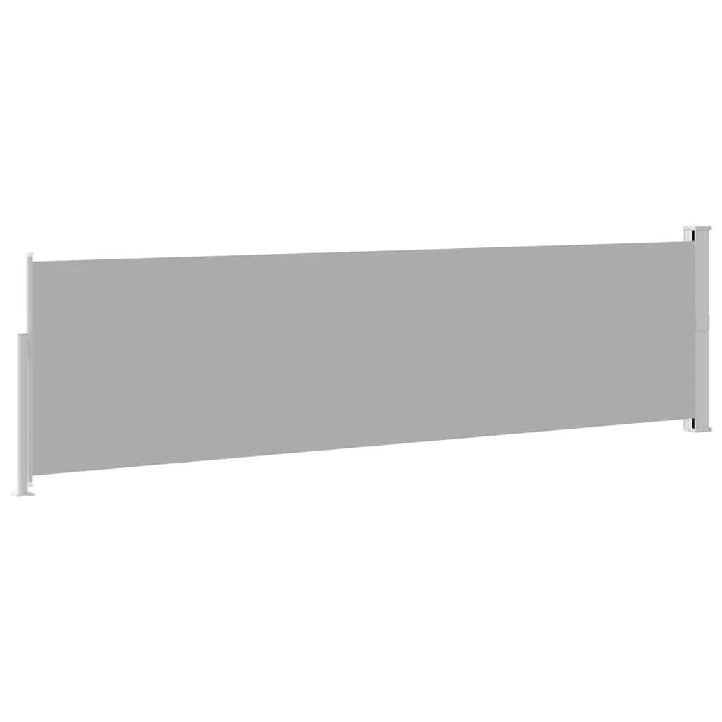 Side Awning | Grey | Polyester, Powder-Coated Steel | 140 x 500 cm