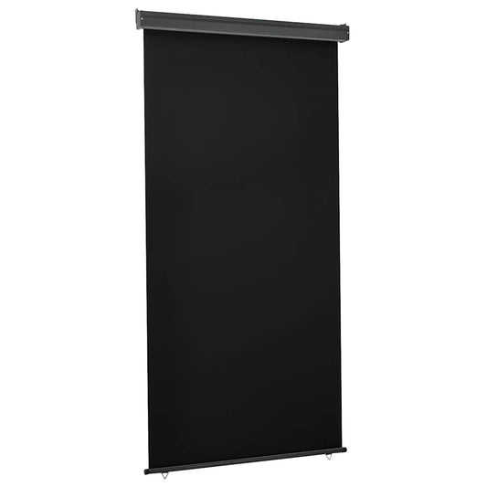 Balcony Side Awning 125x250 cm Black